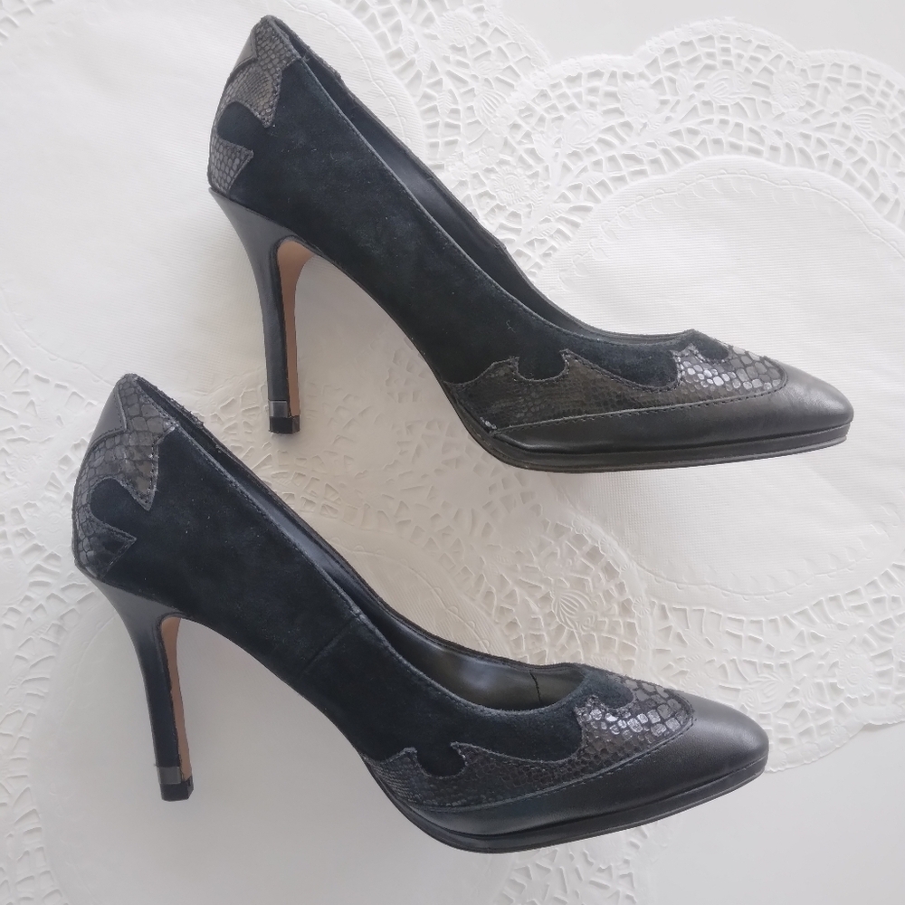 Reba leather pump heels